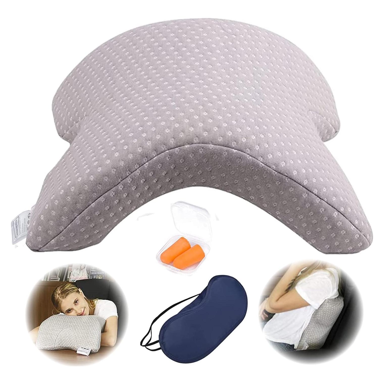 Almohada Cervical ALEVMOOM Espuma de Memoria Gris 38x36x15cm