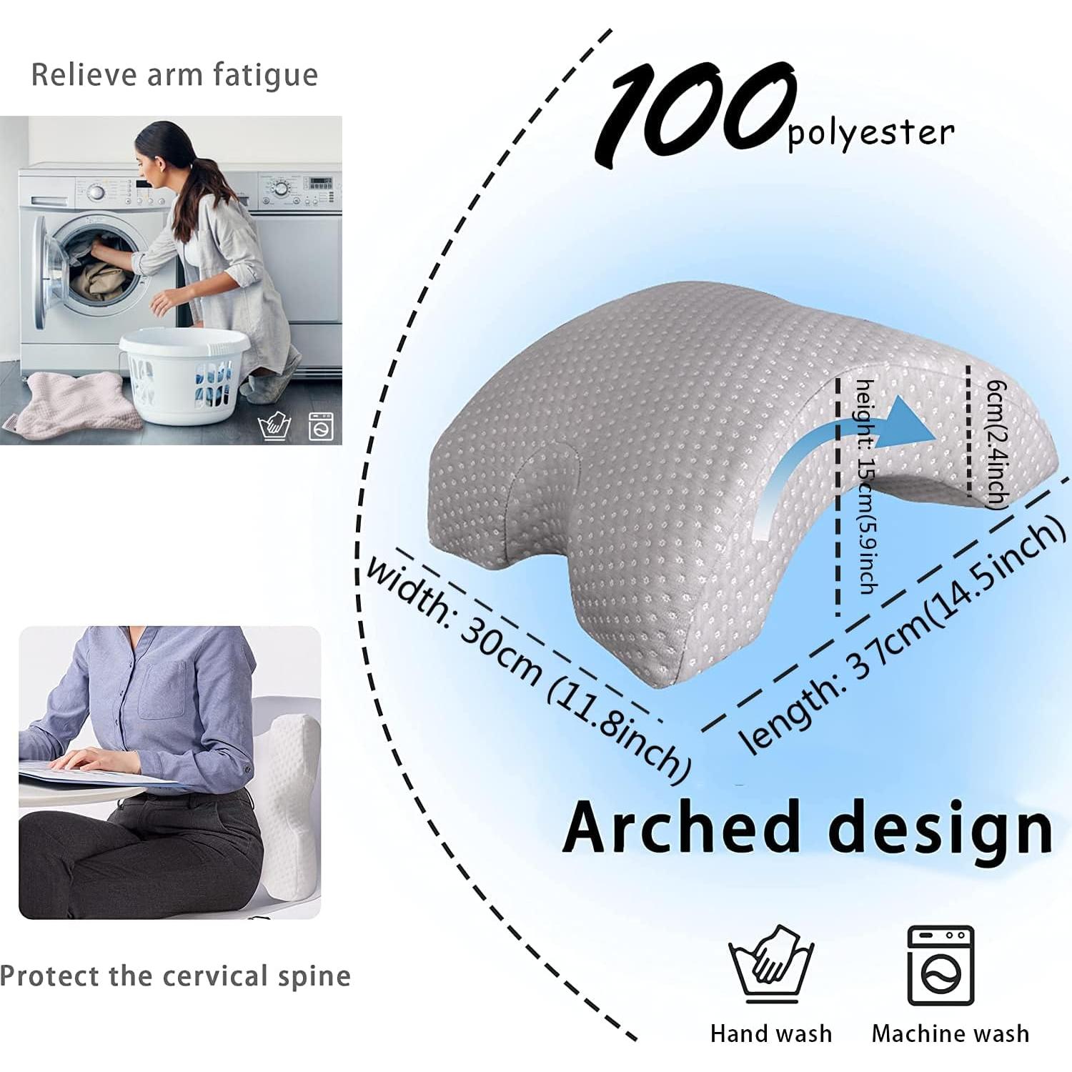 Almohada Cervical ALEVMOOM Espuma de Memoria Gris 38x36x15cm