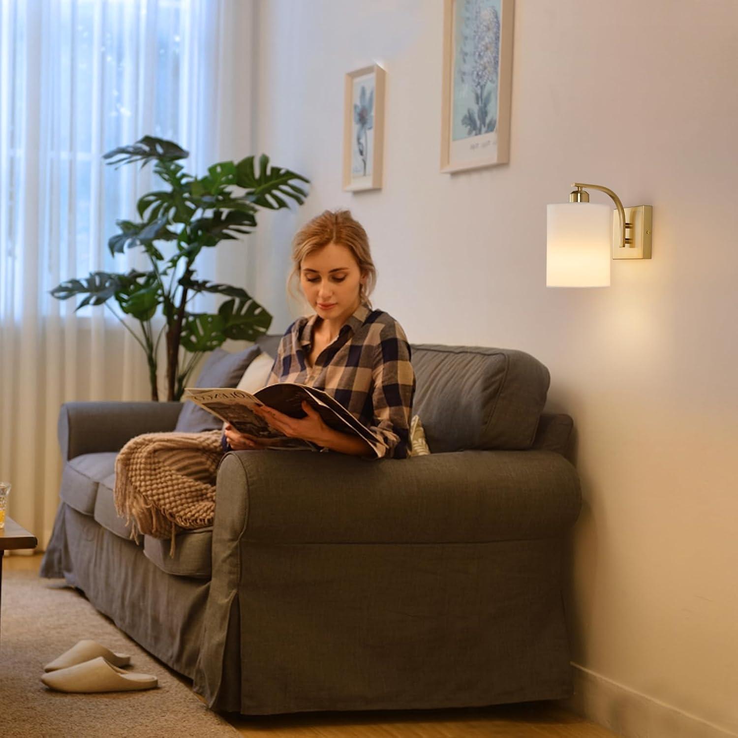 Apliques de Pared Recargables Powfloven Set de 2 LED Dimmables