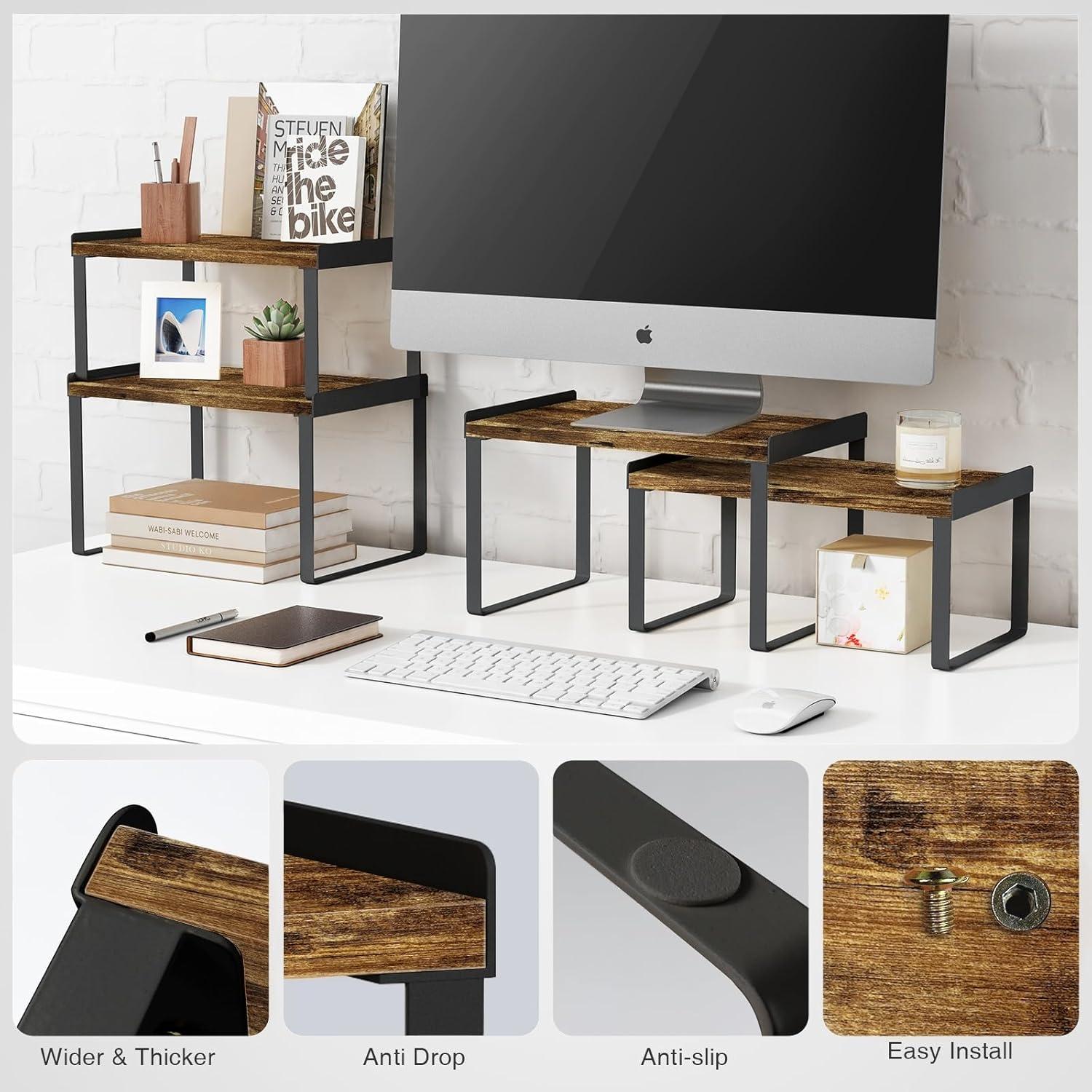 Organizadores de Gabinete de Cocina Goozii - Juego de 4 Estantes Expandibles