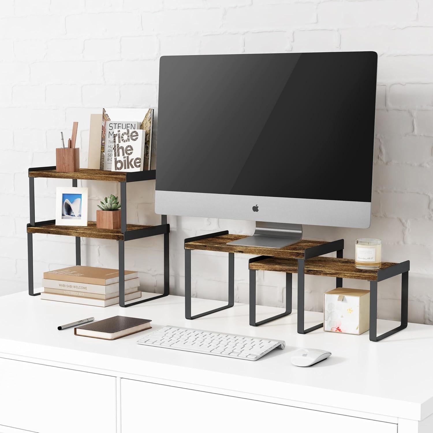 Organizadores de Gabinete de Cocina Goozii - Juego de 4 Estantes Expandibles