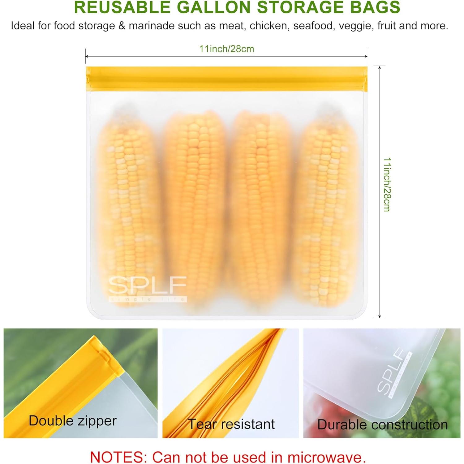 Bolsas Reutilizables de Congelador SPLF 6 Galones Multicolor