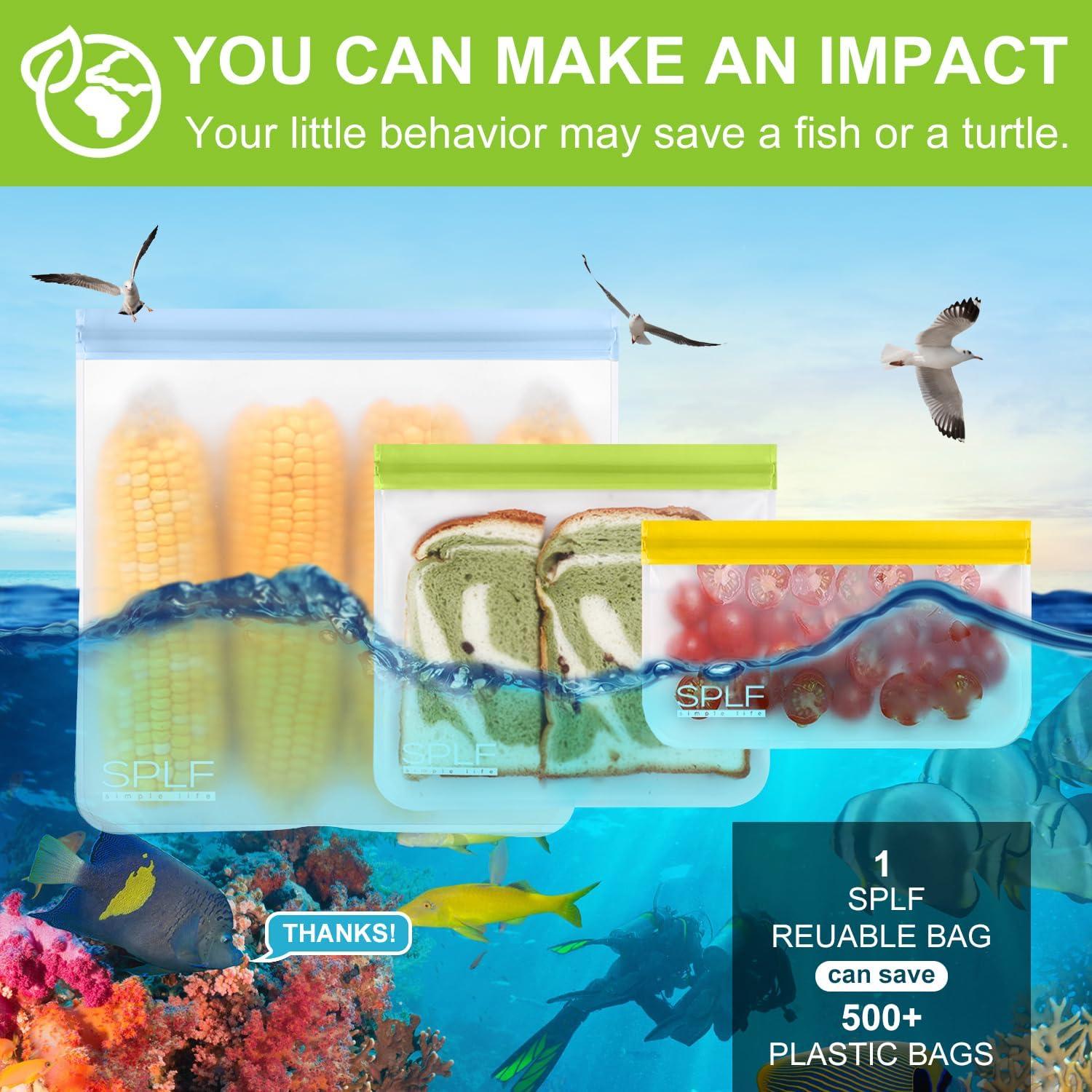 Bolsas Reutilizables de Congelador SPLF 6 Galones Multicolor