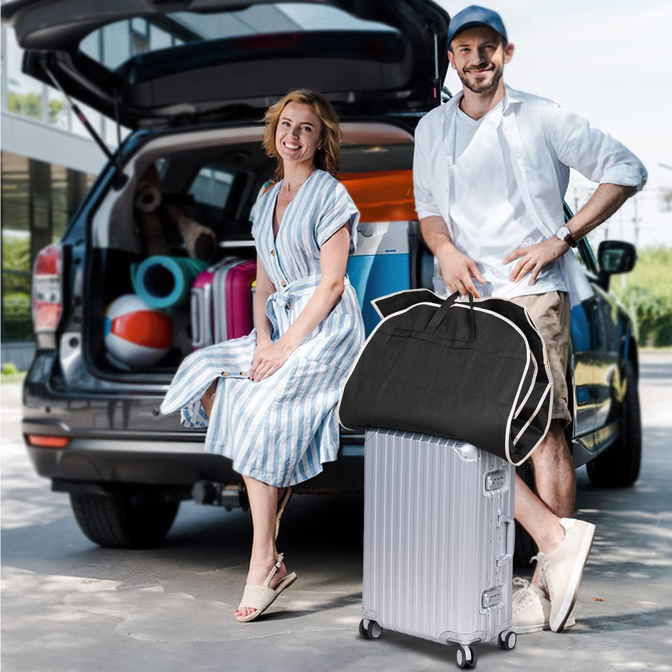 Bolsa de Viaje MISSLO 109cm Negra con Cremallera y Bolsillo