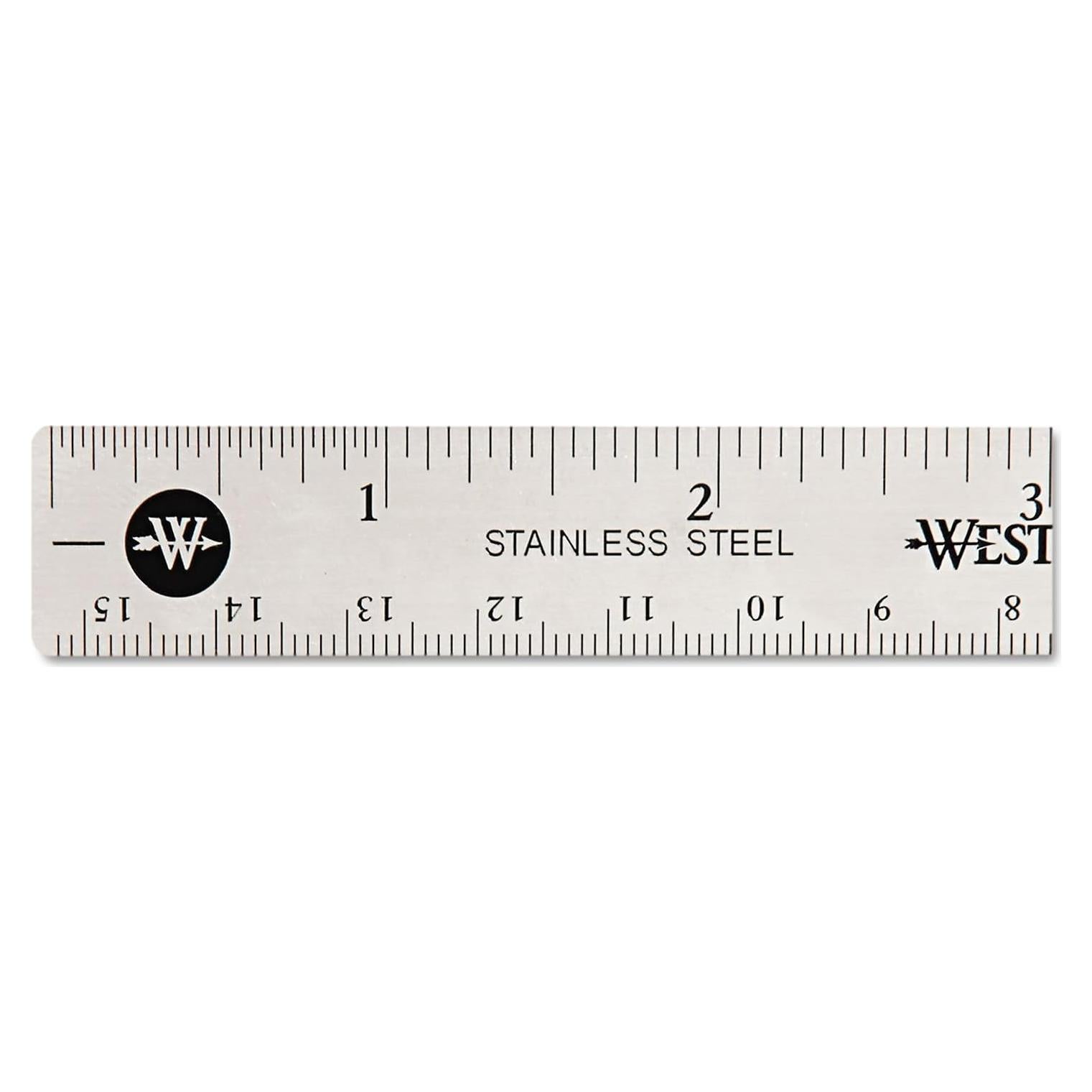 Regla de Acero Inoxidable Westcott 10414 15.24 cm Antideslizante