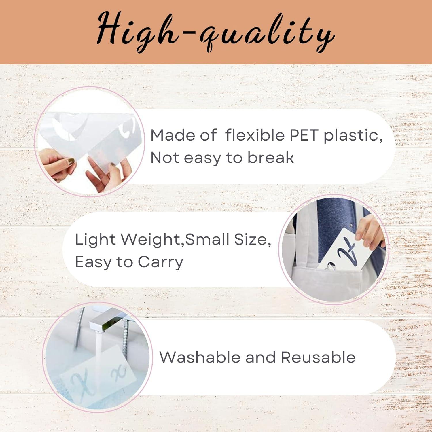 Plantillas de Letras Grandes Lofivilra 21x14 cm Reutilizables