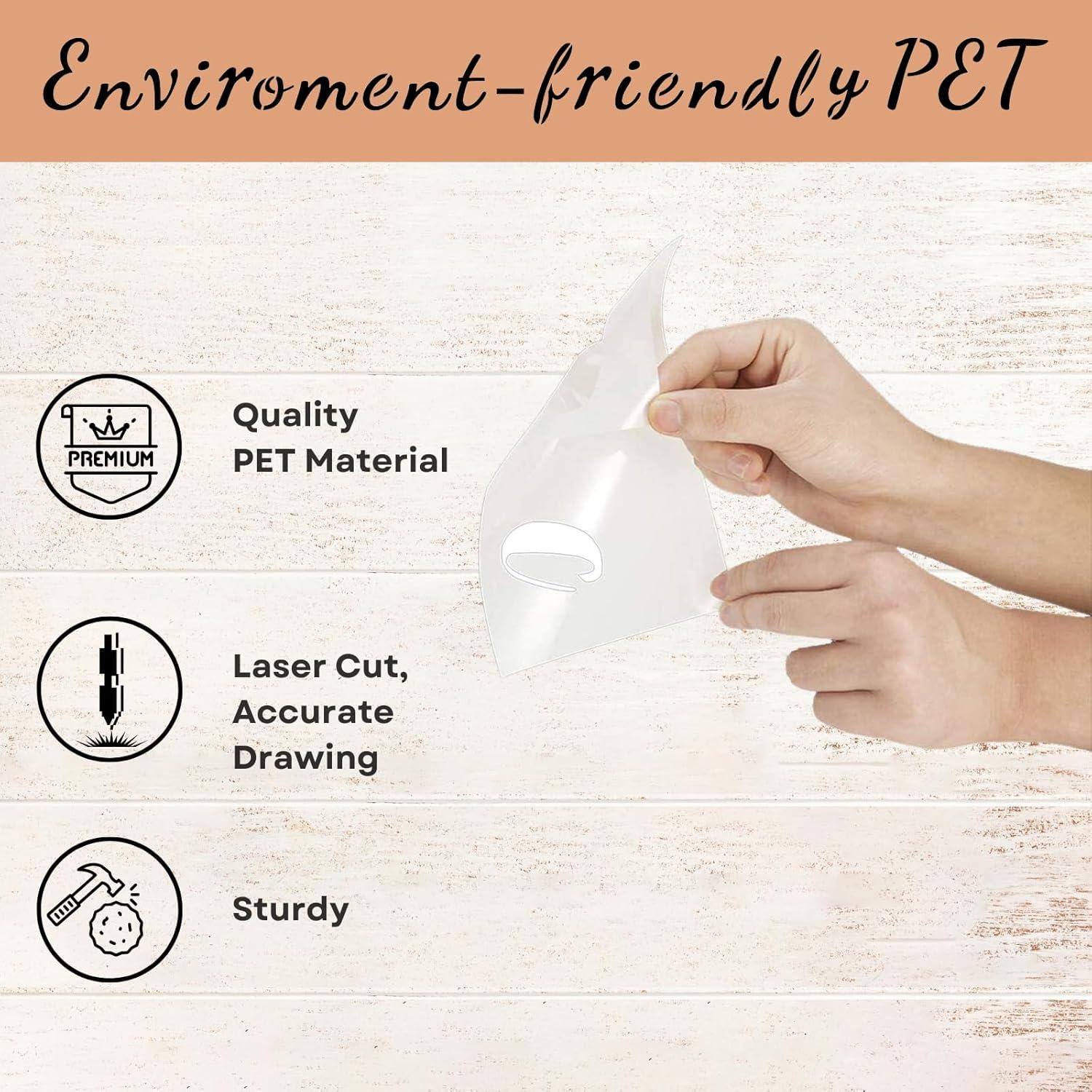 Plantillas de Letras Grandes Lofivilra 21x14 cm Reutilizables