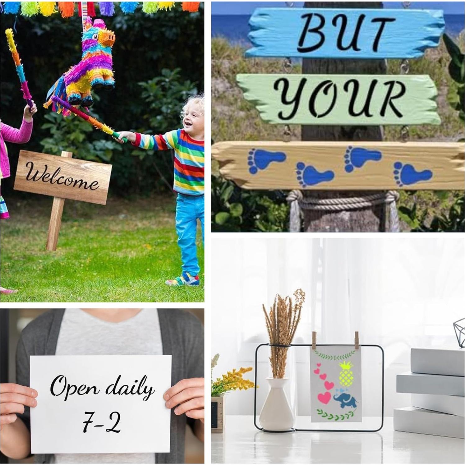 Plantillas de Letras Grandes Lofivilra 21x14 cm Reutilizables