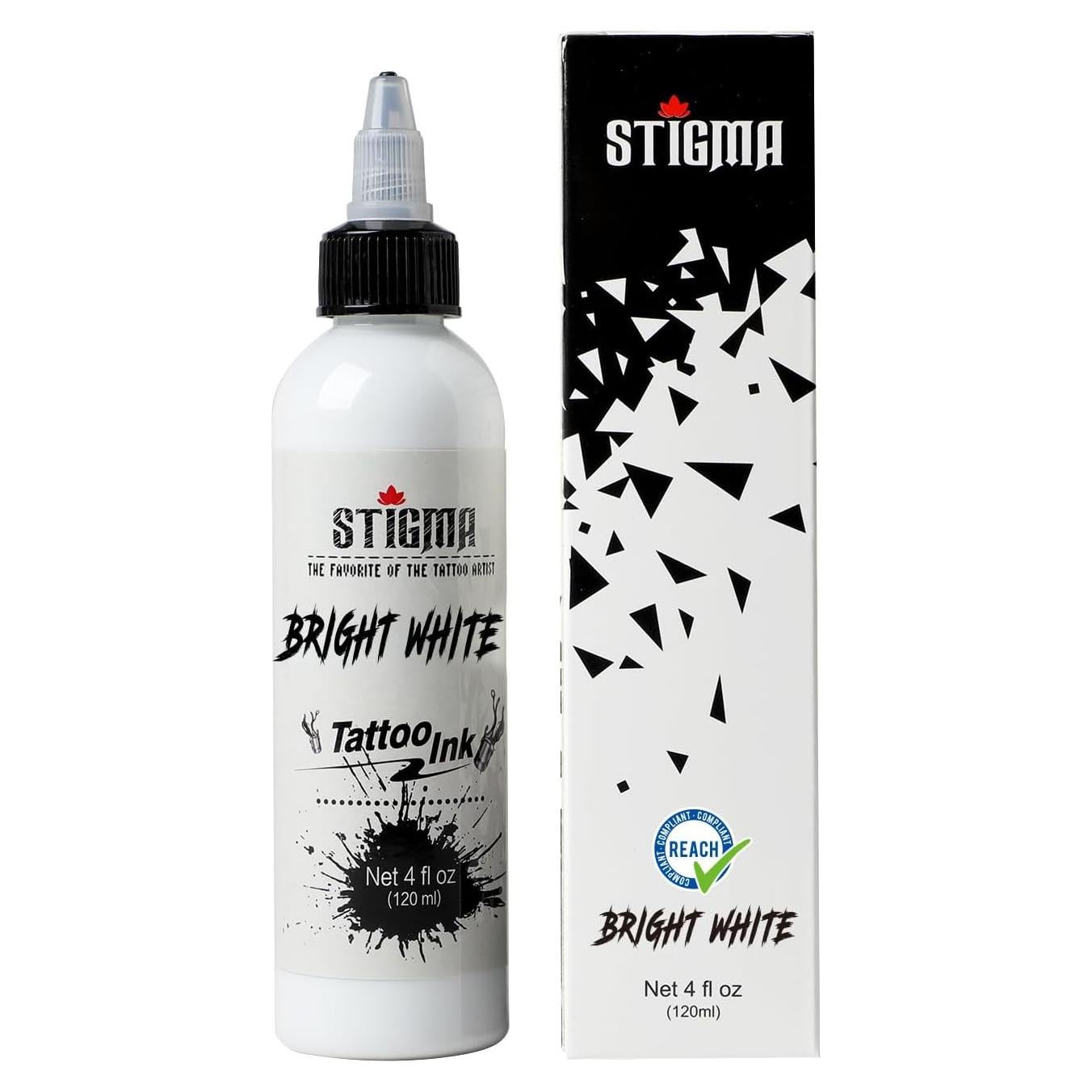 Tinta para Tatuajes STIGMA 120ml Blanco Brillante Pigmento