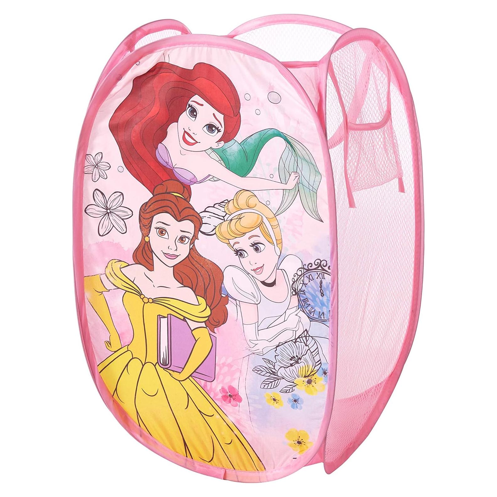 Disney Princess Pop Up Hamper with Durable Handles, 21"H x 13.5"W x 13.5" L