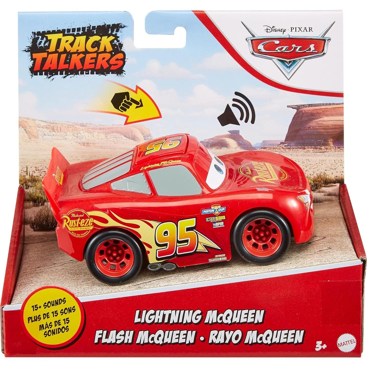 Juguete Rayo McQueen Track Talker Disney 14 cm con Sonidos
