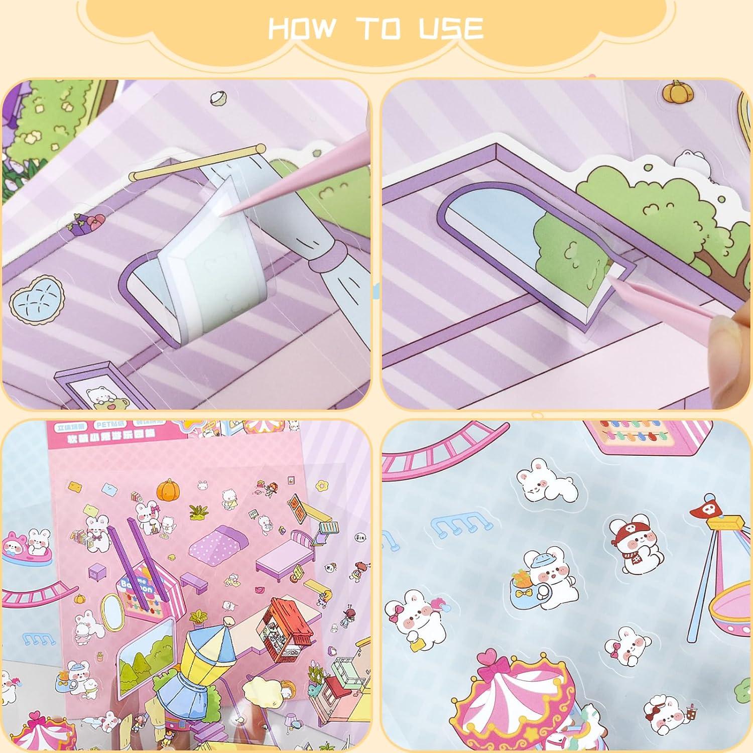 24 Pegatinas 3D DIY Aifong para Crear Escenas Estéticas