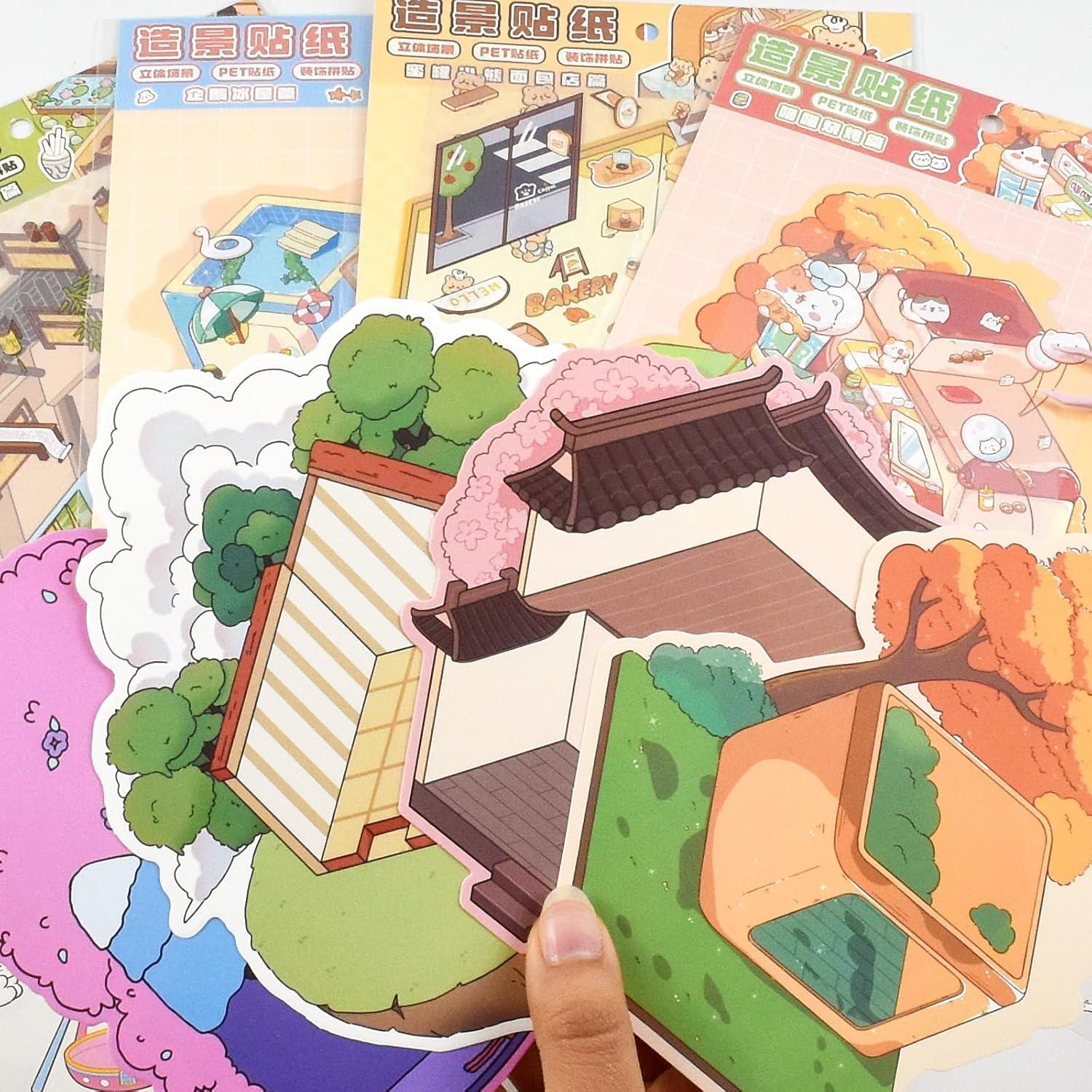 24 Pegatinas 3D DIY Aifong para Crear Escenas Estéticas