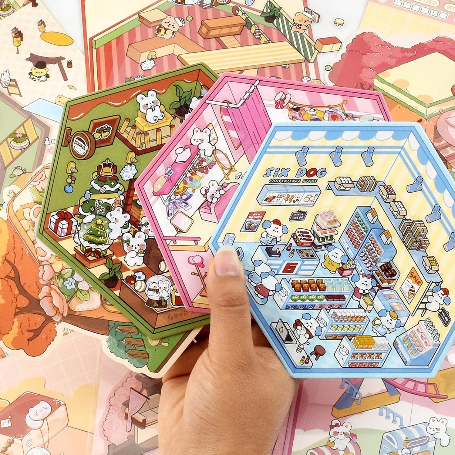 24 Pegatinas 3D DIY Aifong para Crear Escenas Estéticas