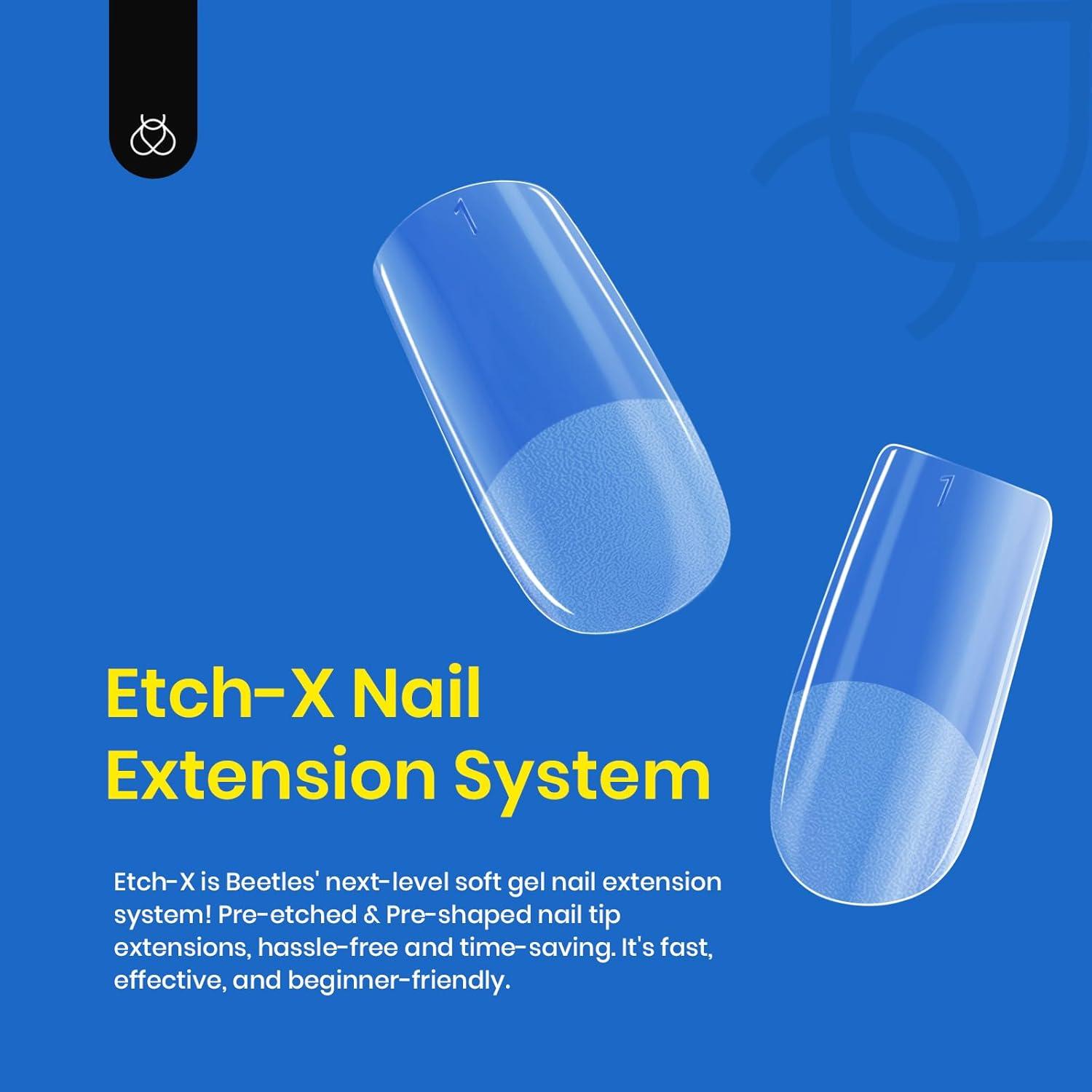 Consejos de Uñas de Gel Beetles Flat-X 320pcs Almendra Corta