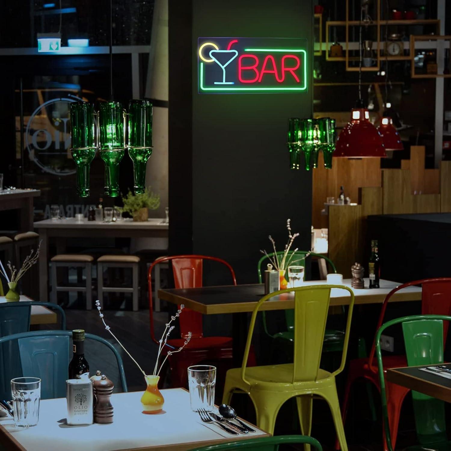 Luz de Neón LED JFLLamp Bar 42x22 cm para Decoración