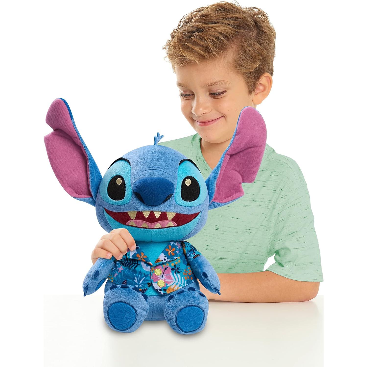 Disney’s Lilo & Stitch 13-Inch Large Stitch Plushie Stuffed Animal, Tropical Theme, Alien, Kids Toys for Ages 2 Up by Just Play