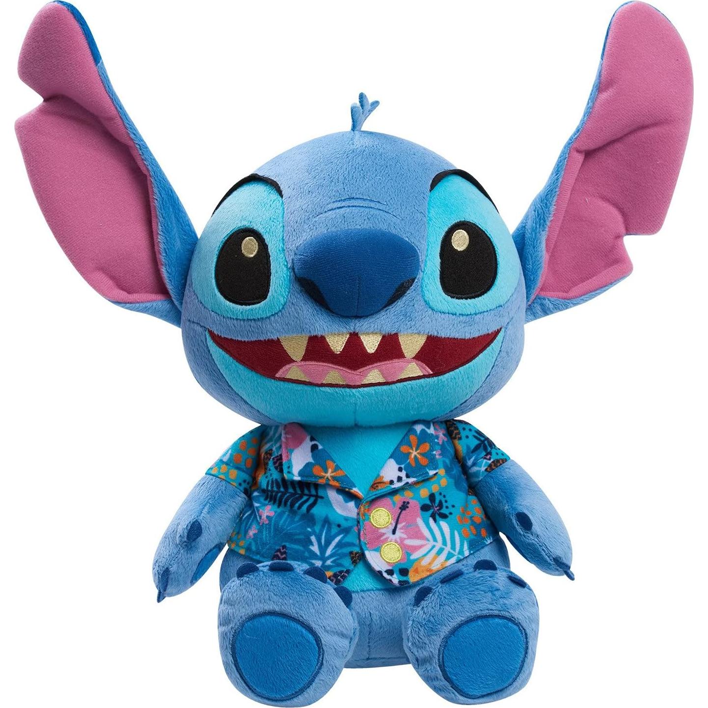 Disney’s Lilo & Stitch 13-Inch Large Stitch Plushie Stuffed Animal, Tropical Theme, Alien, Kids Toys for Ages 2 Up by Just Play