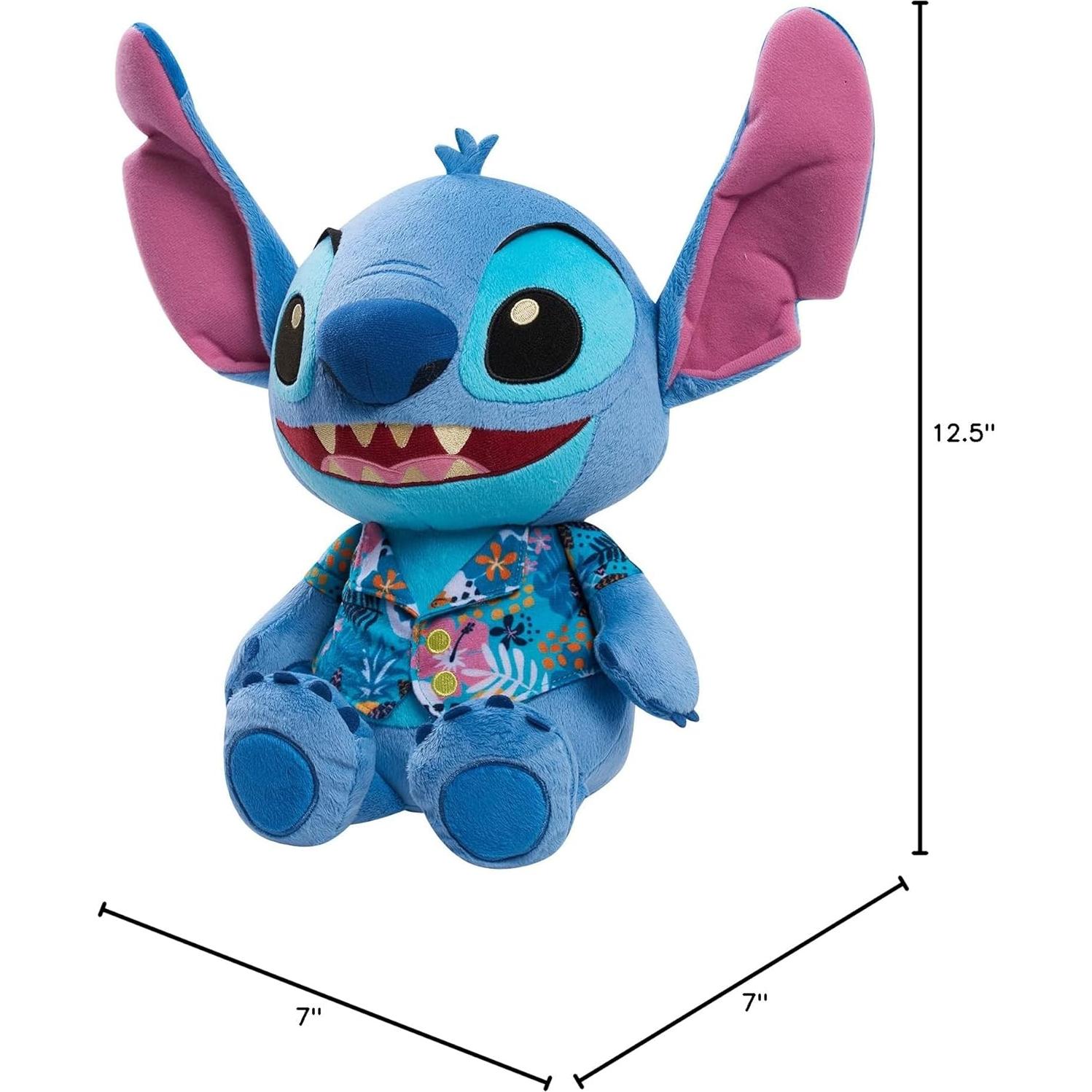Disney’s Lilo & Stitch 13-Inch Large Stitch Plushie Stuffed Animal, Tropical Theme, Alien, Kids Toys for Ages 2 Up by Just Play