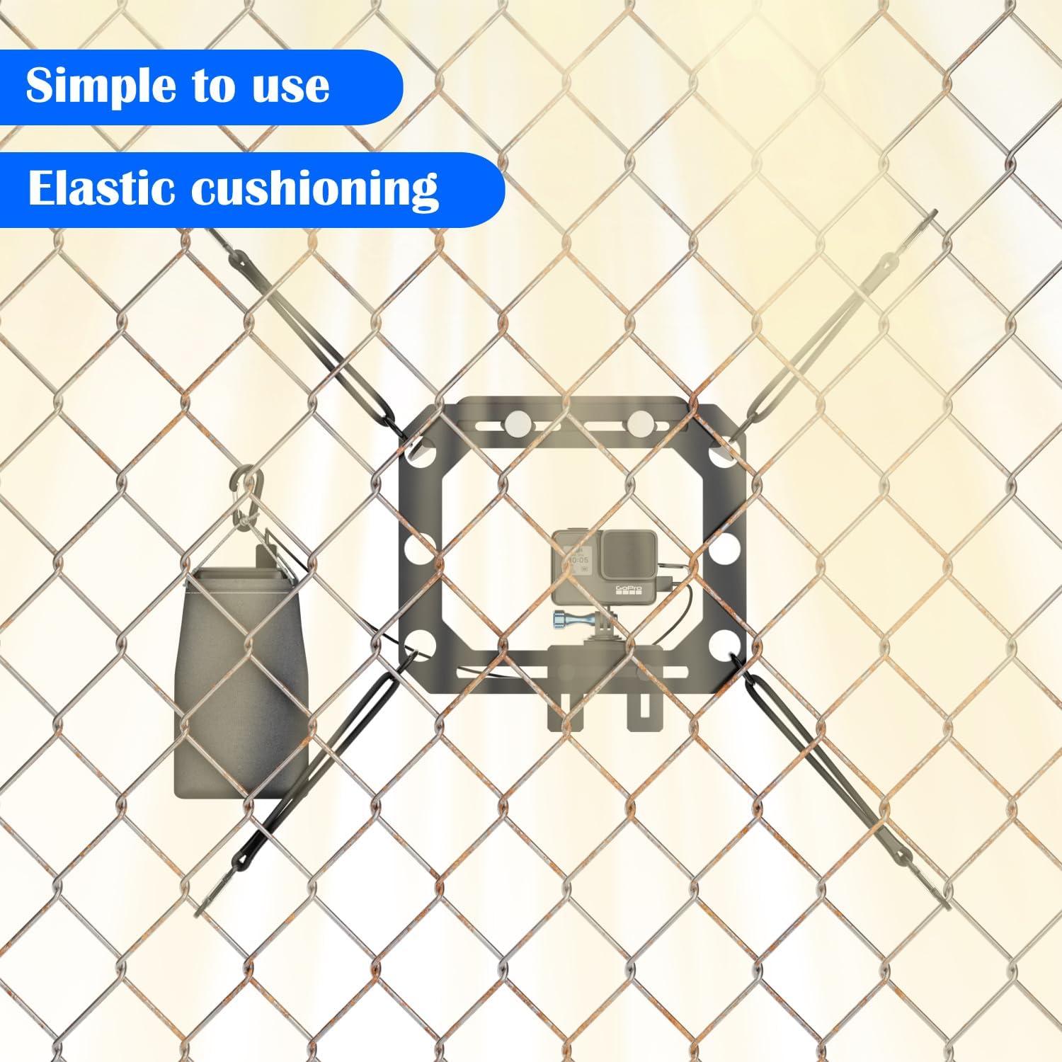 Phone Fence Mount with Shade for iPhone, GoPro and Other Action Cameras, Multi-Point Adjustable, Mounting Kit for Game Changer, for Recording Baseball,Softball and Tennis Games (Plus)