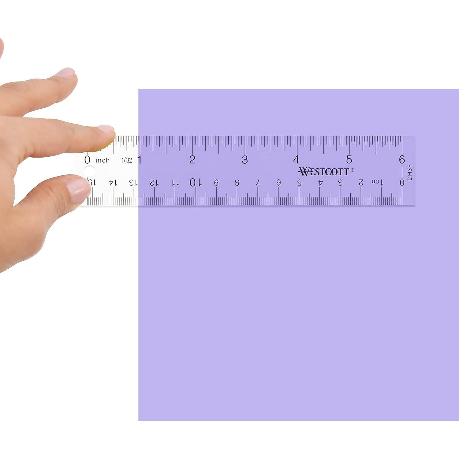 Westcott 10561 Acrylic Clear Ruler, 6 in