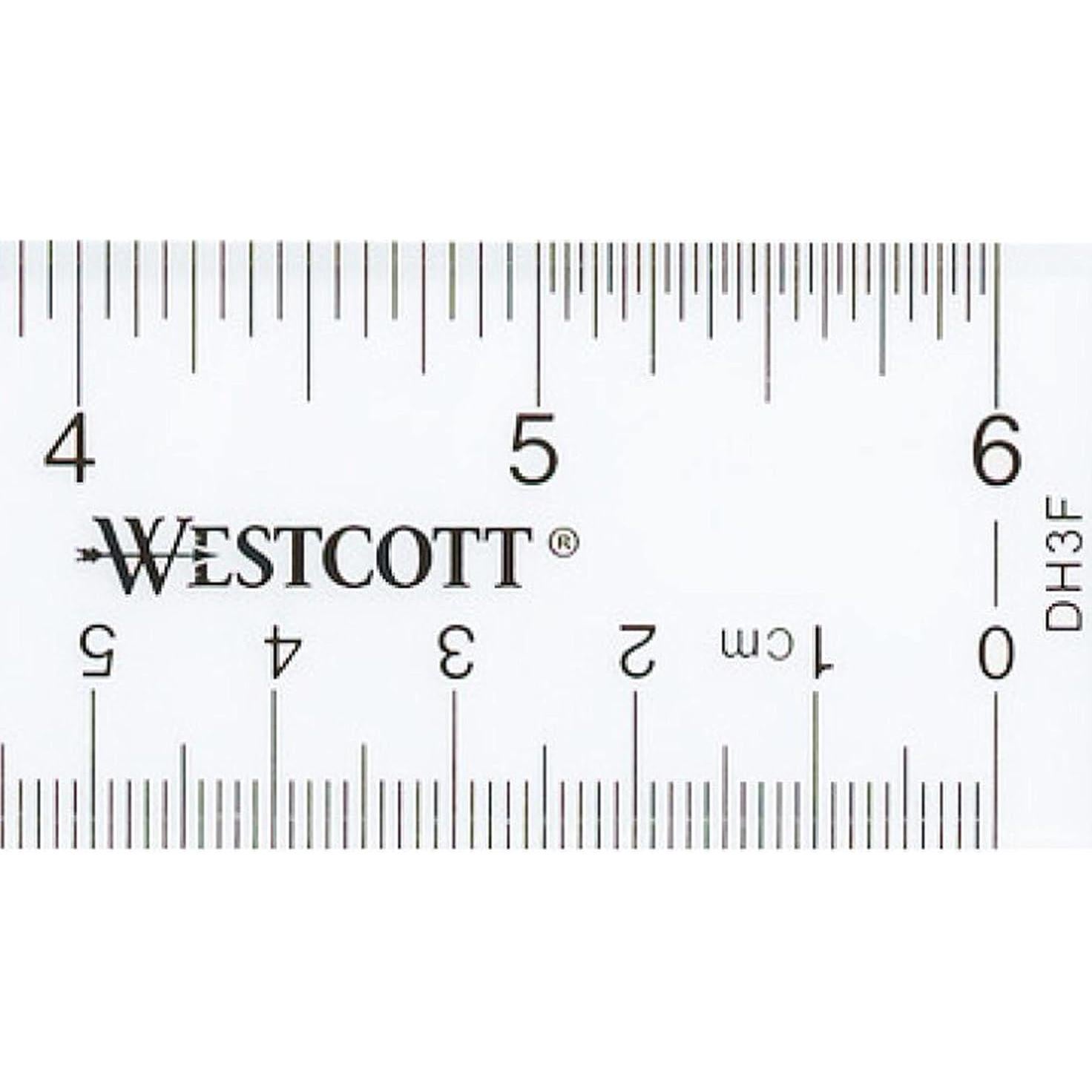 Westcott 10561 Acrylic Clear Ruler, 6 in