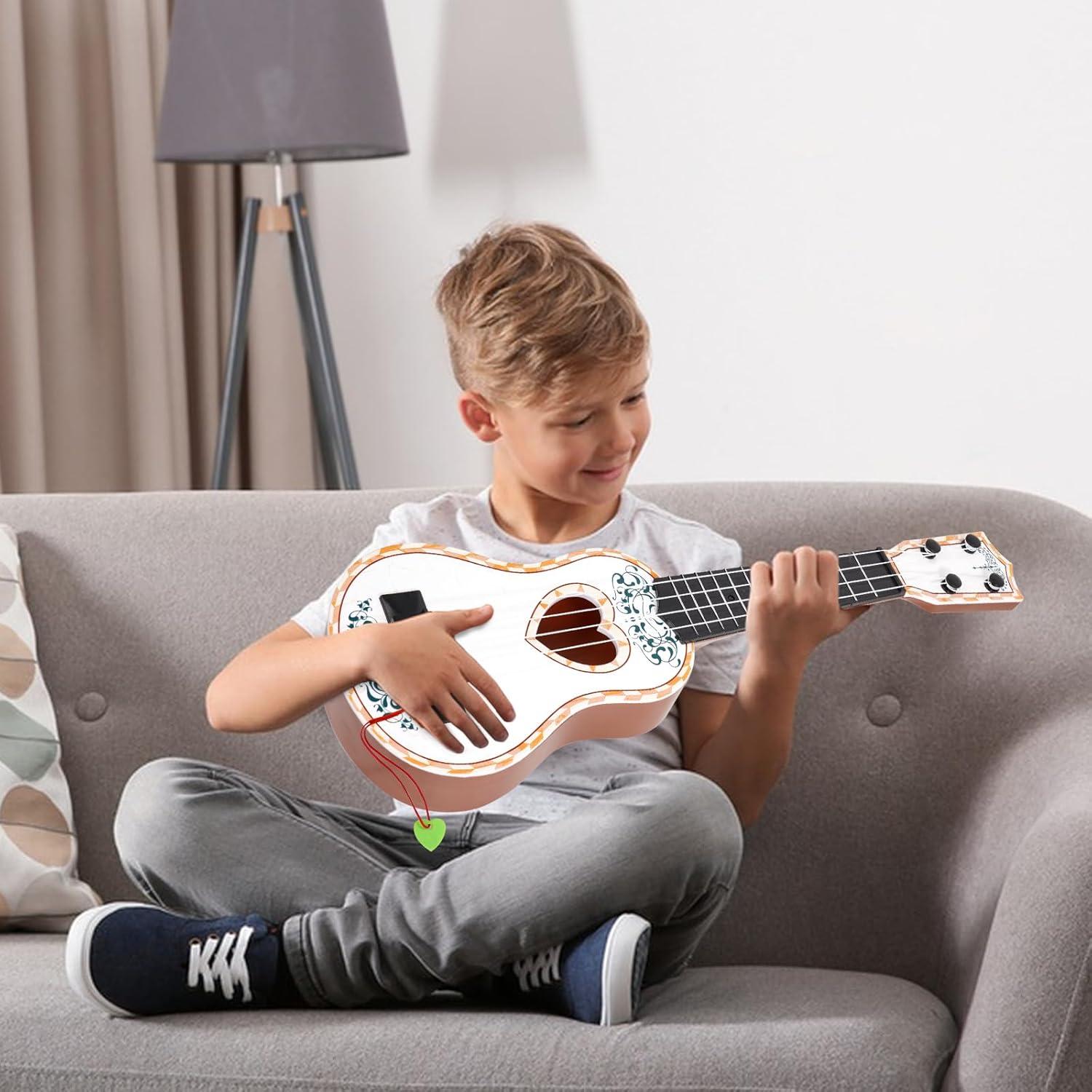 Ukulele Infantil Raimy 43 cm 4 Cuerdas Juguete Musical Blanco
