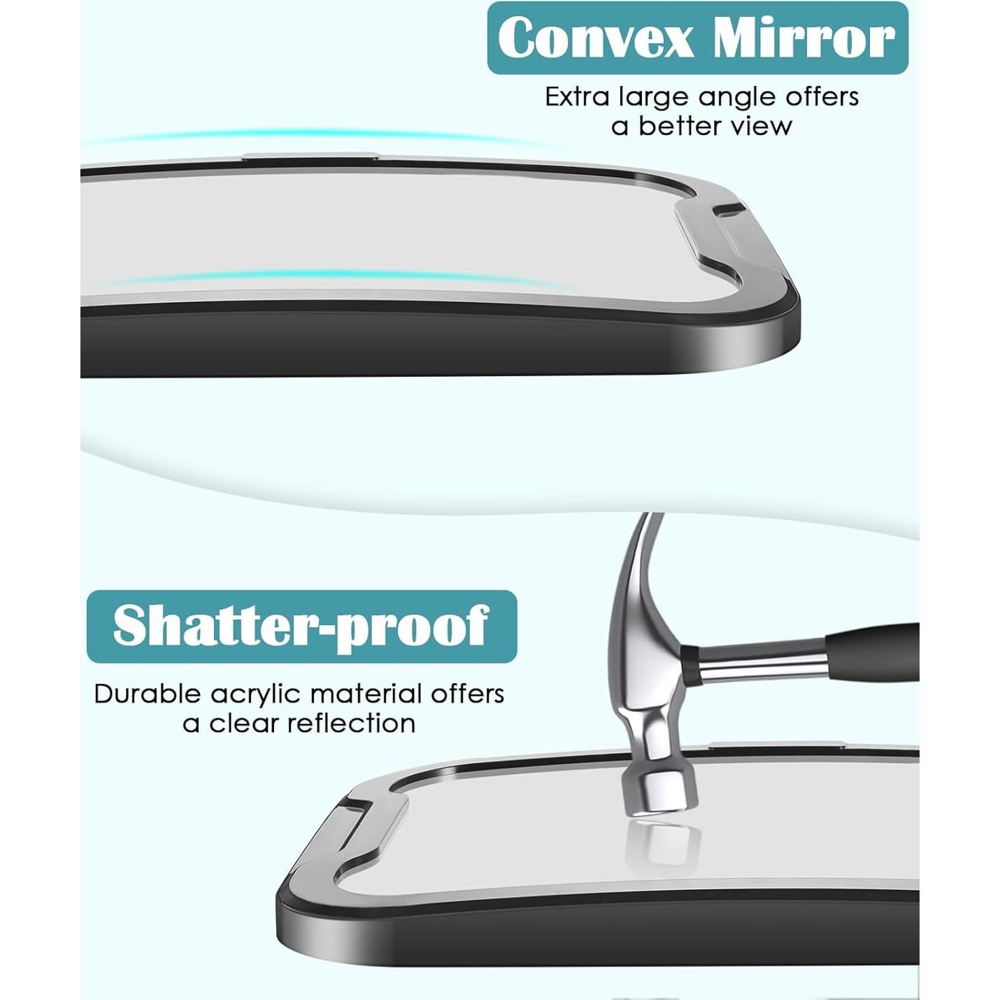 Espejo para Bebé Zacro Irrompible 34.5x19.3 cm Ajustable 360°