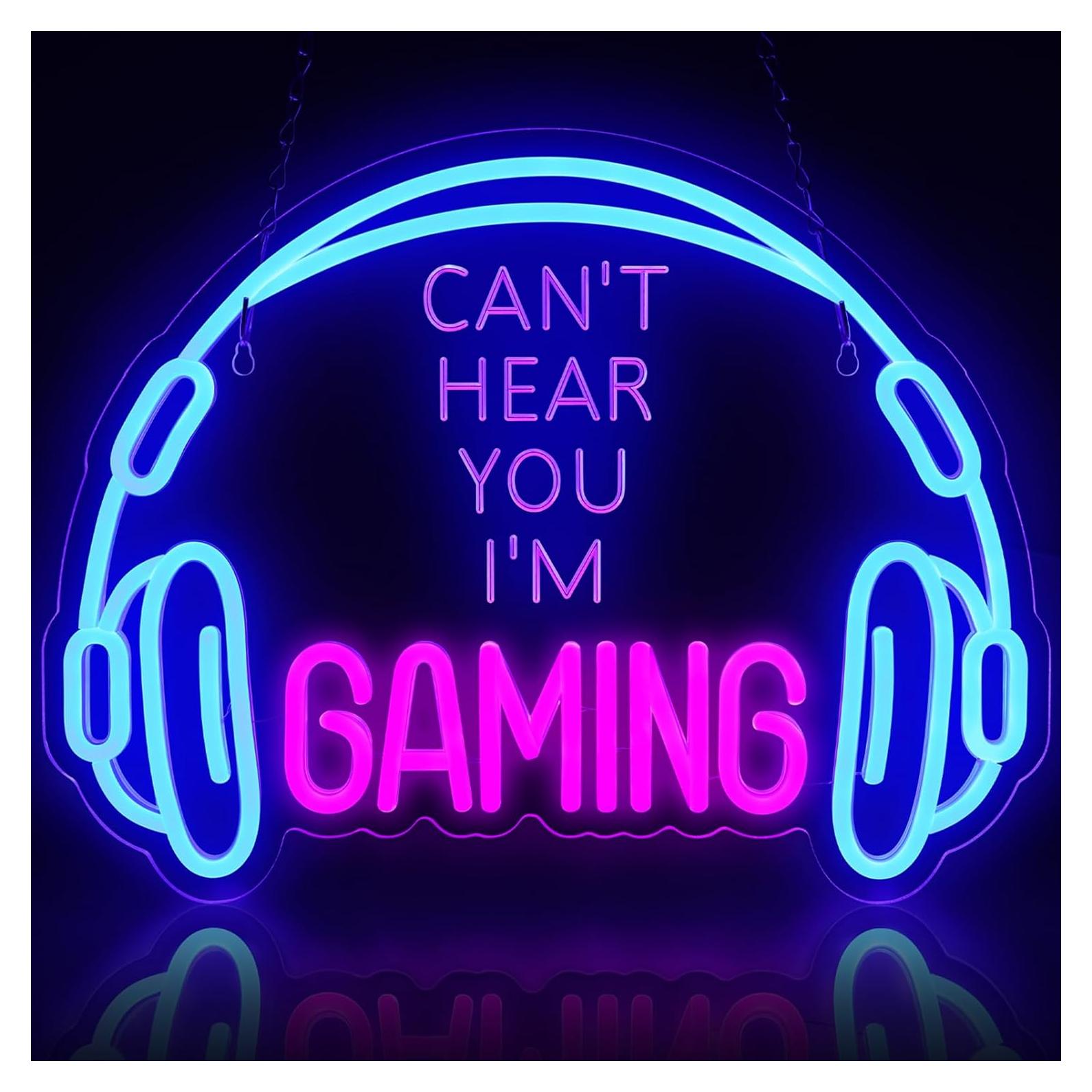 Luz de Neón LED ReyeeInc para Gaming, Brillo Ajustable, 39.9x30cm