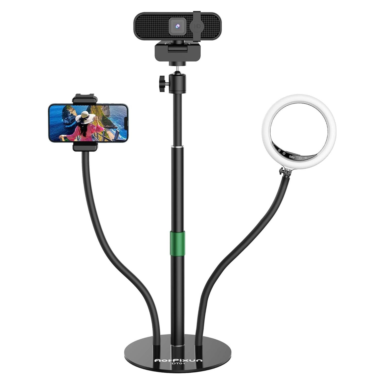 Soporte para Webcam AorPixun 3 en 1 Flexible y Ajustable