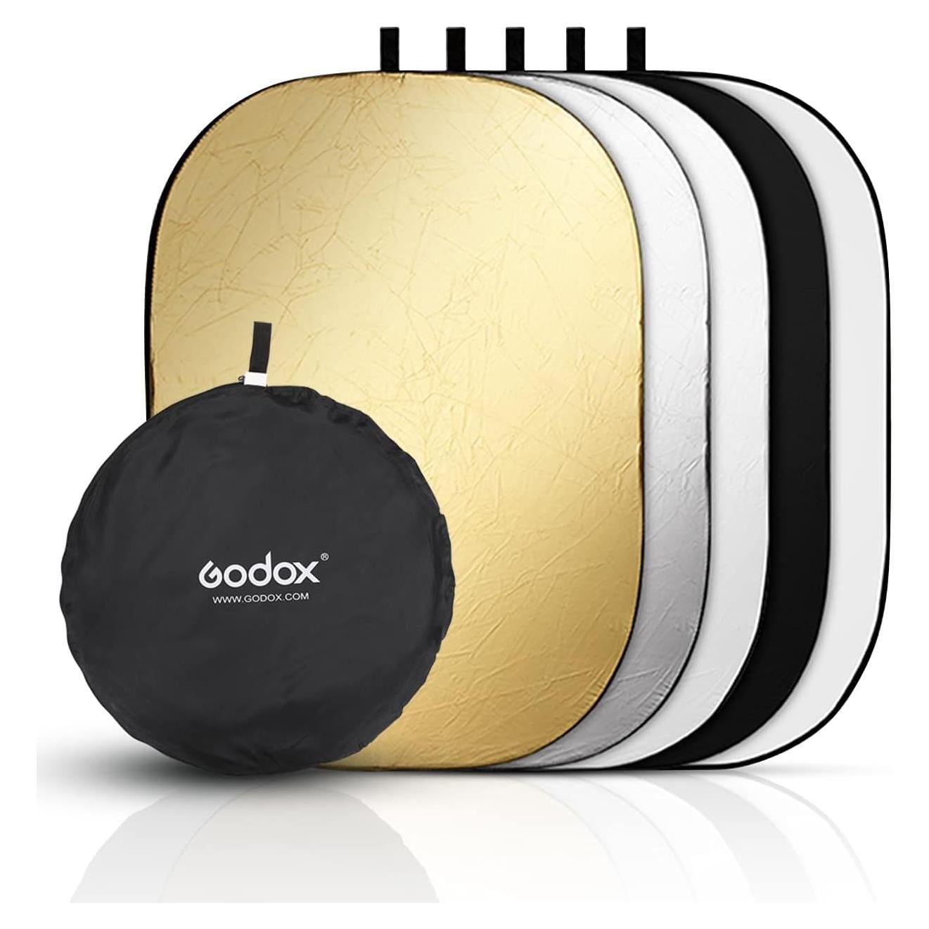 Reflector de Luz Fotográfica Plegable Godox 60x90cm 5-en-1