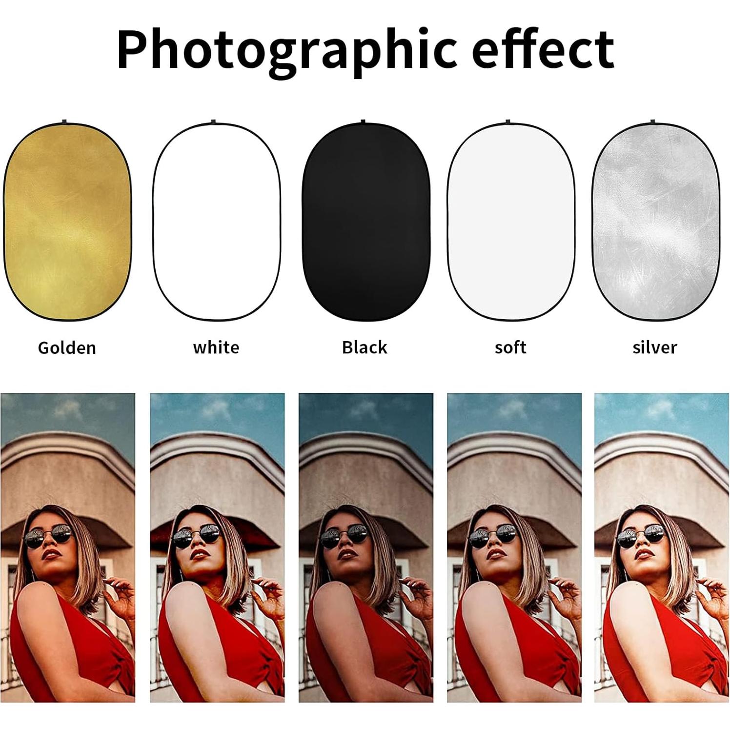 Reflector de Luz Fotográfica Plegable Godox 60x90cm 5-en-1