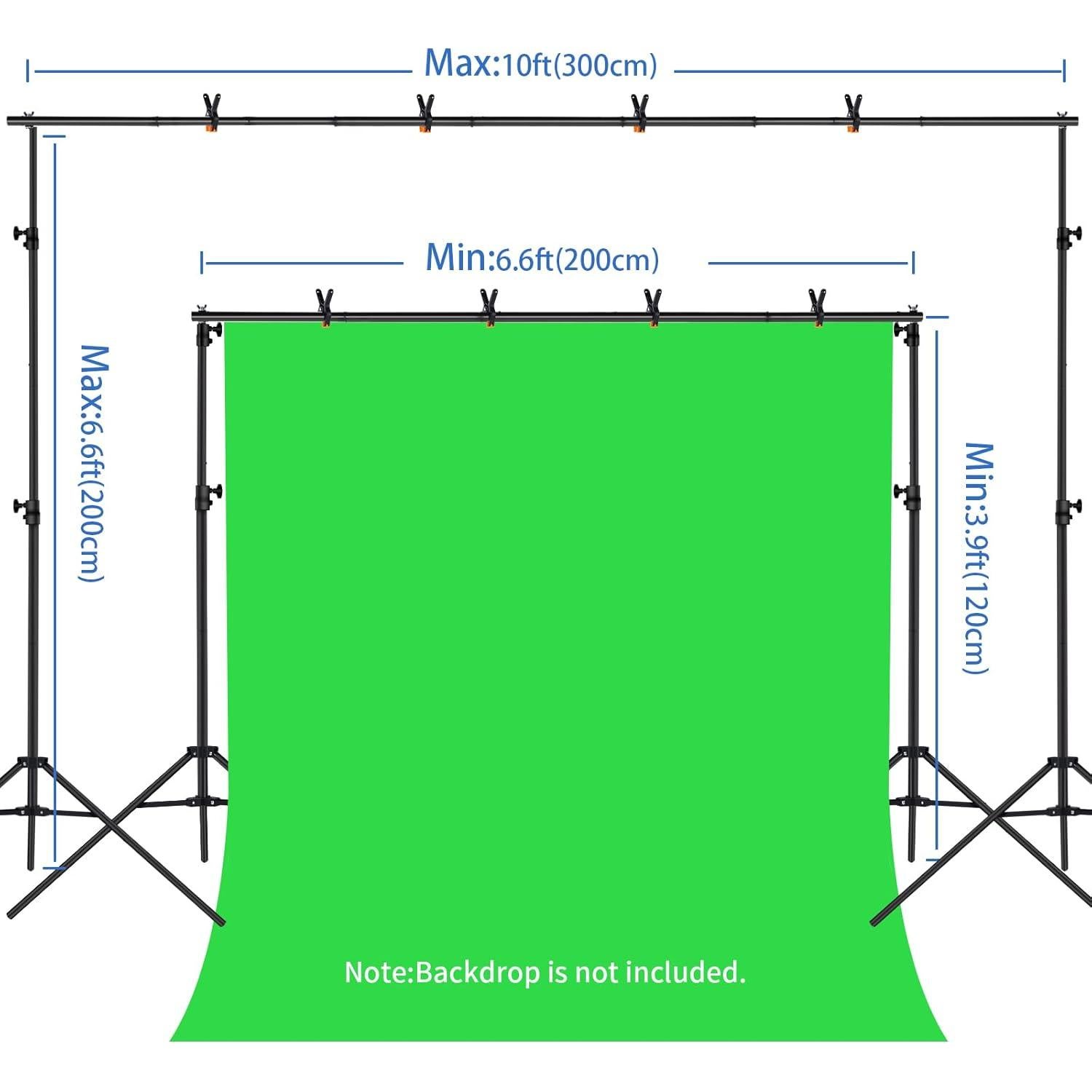 Soporte de Fondo Ajustable Maxztill 2x3m con Abrazaderas y Bolsa