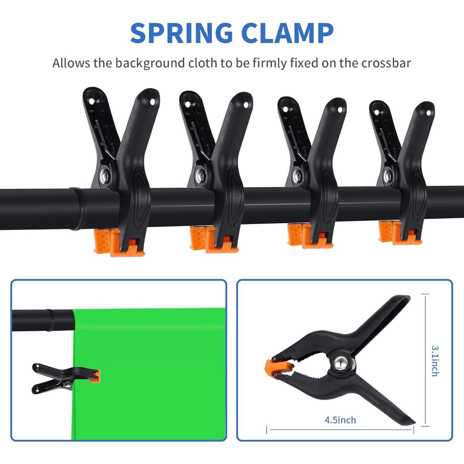 Soporte de Fondo Ajustable Maxztill 2x3m con Abrazaderas y Bolsa