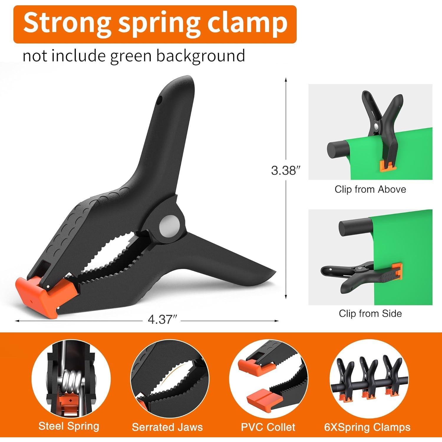 Soporte de fondo ajustable Forlogic 2.55kg 2.4m x 1.6m