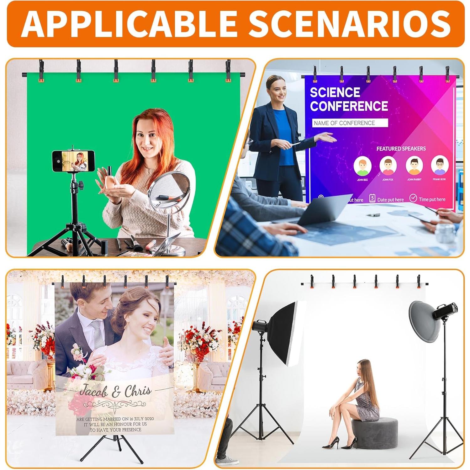 Soporte de fondo ajustable Forlogic 2.55kg 2.4m x 1.6m