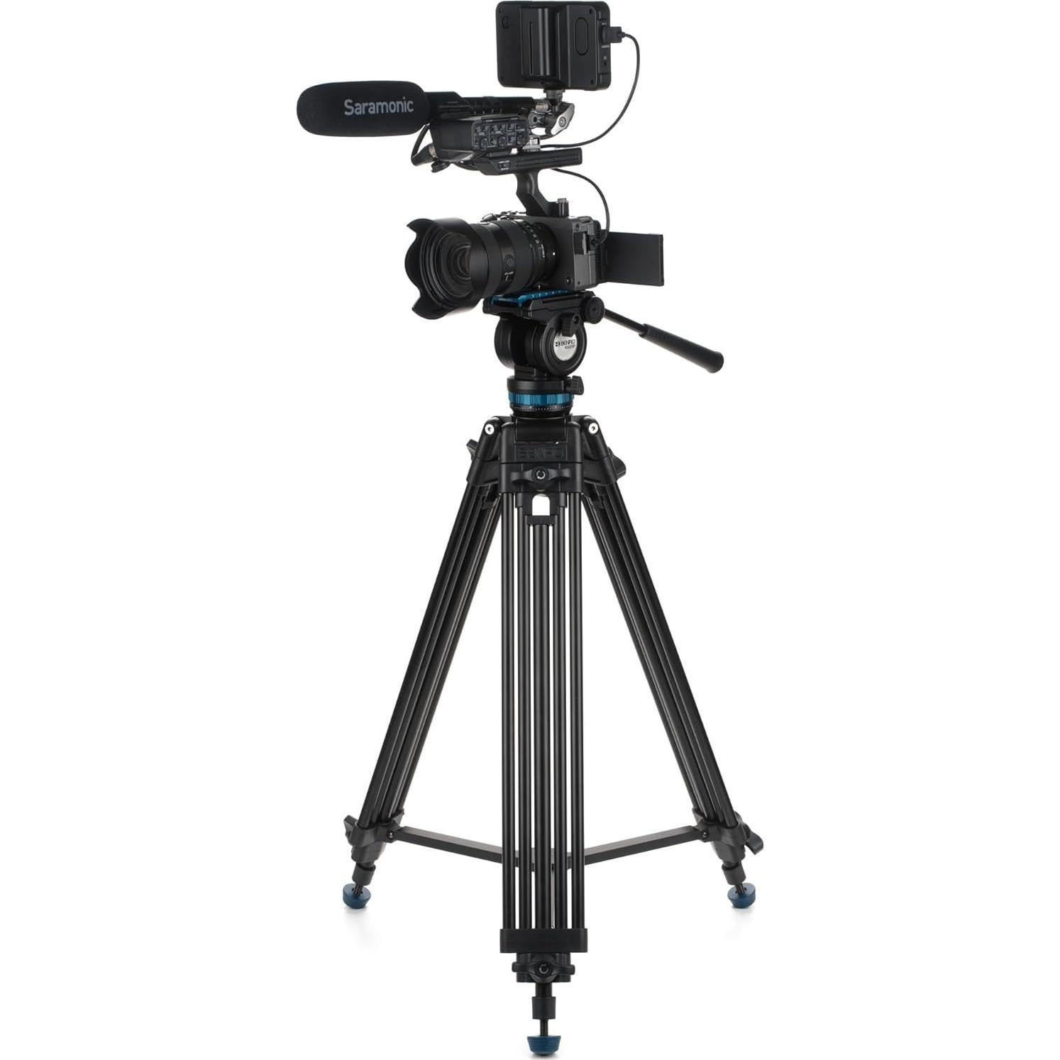 Trípode de Video Benro KH25PC, Carga 6.8 kg, Altura 156 cm