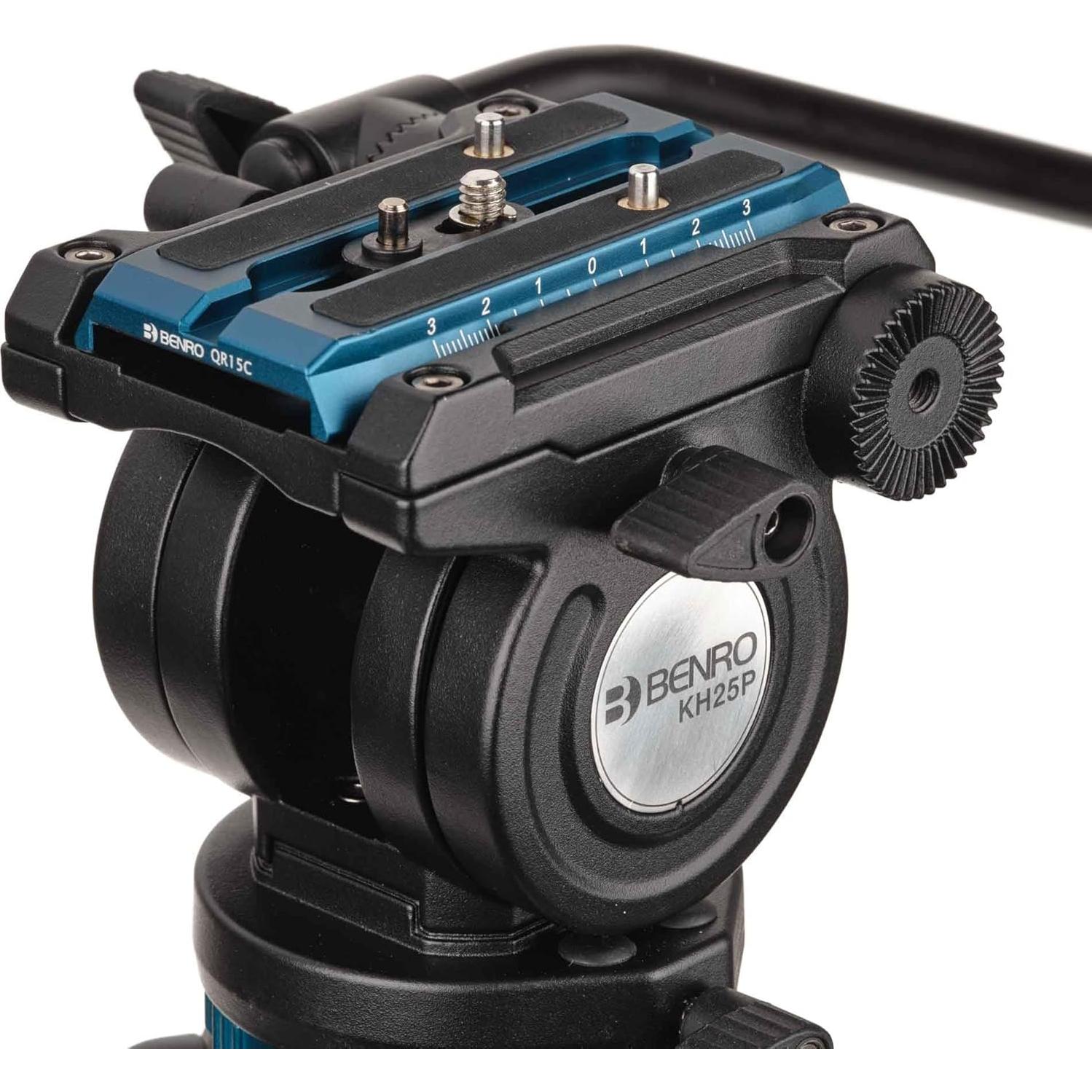 Trípode de Video Benro KH25PC, Carga 6.8 kg, Altura 156 cm