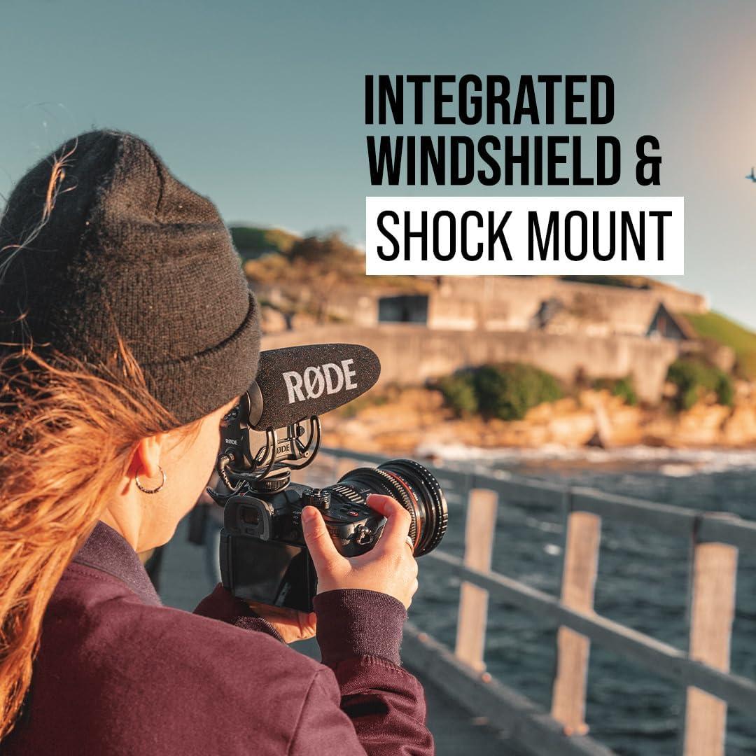 Micrófono de escopeta Rode VideoMic Pro+ con filtro y batería