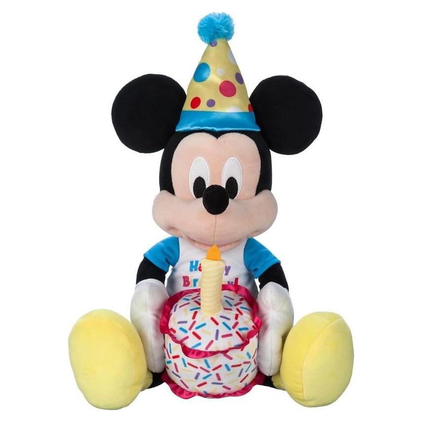 Peluche Mickey Mouse Cumpleaños Disney con Pastel y Sombrero