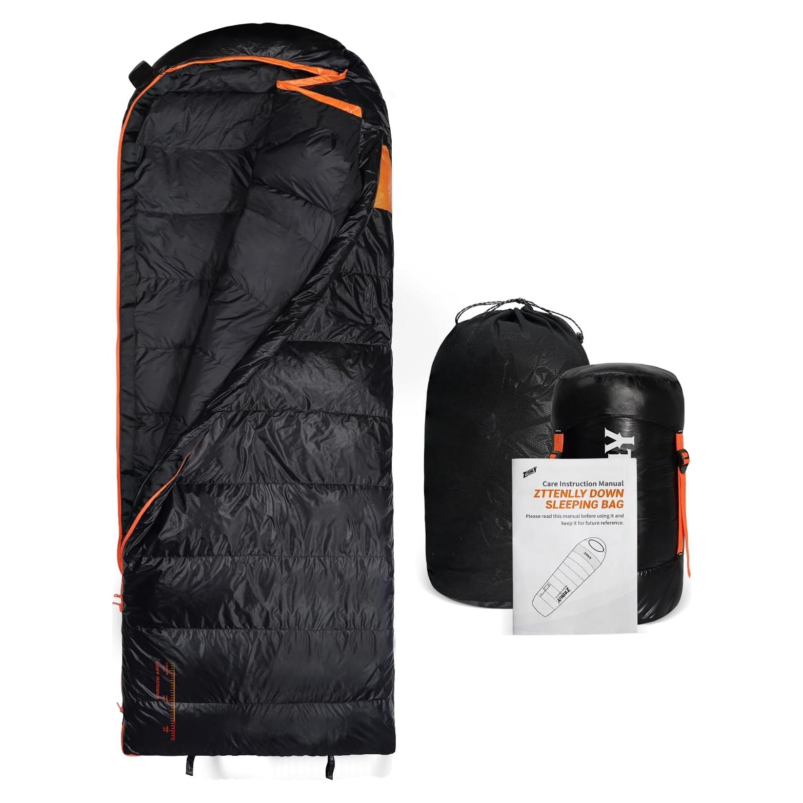 Saco de dormir ZTTENLLY de plumas 0-20°C para 4 estaciones