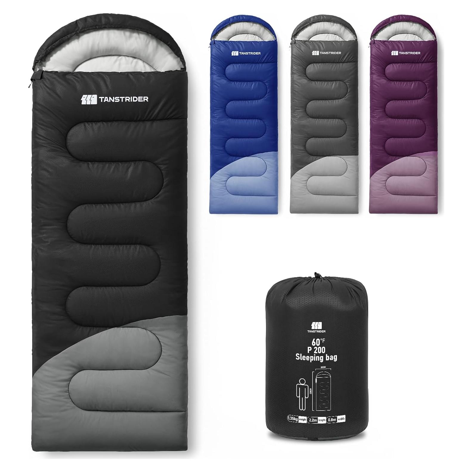 Saco de dormir TANSTRIDER 220x80 cm para camping y senderismo