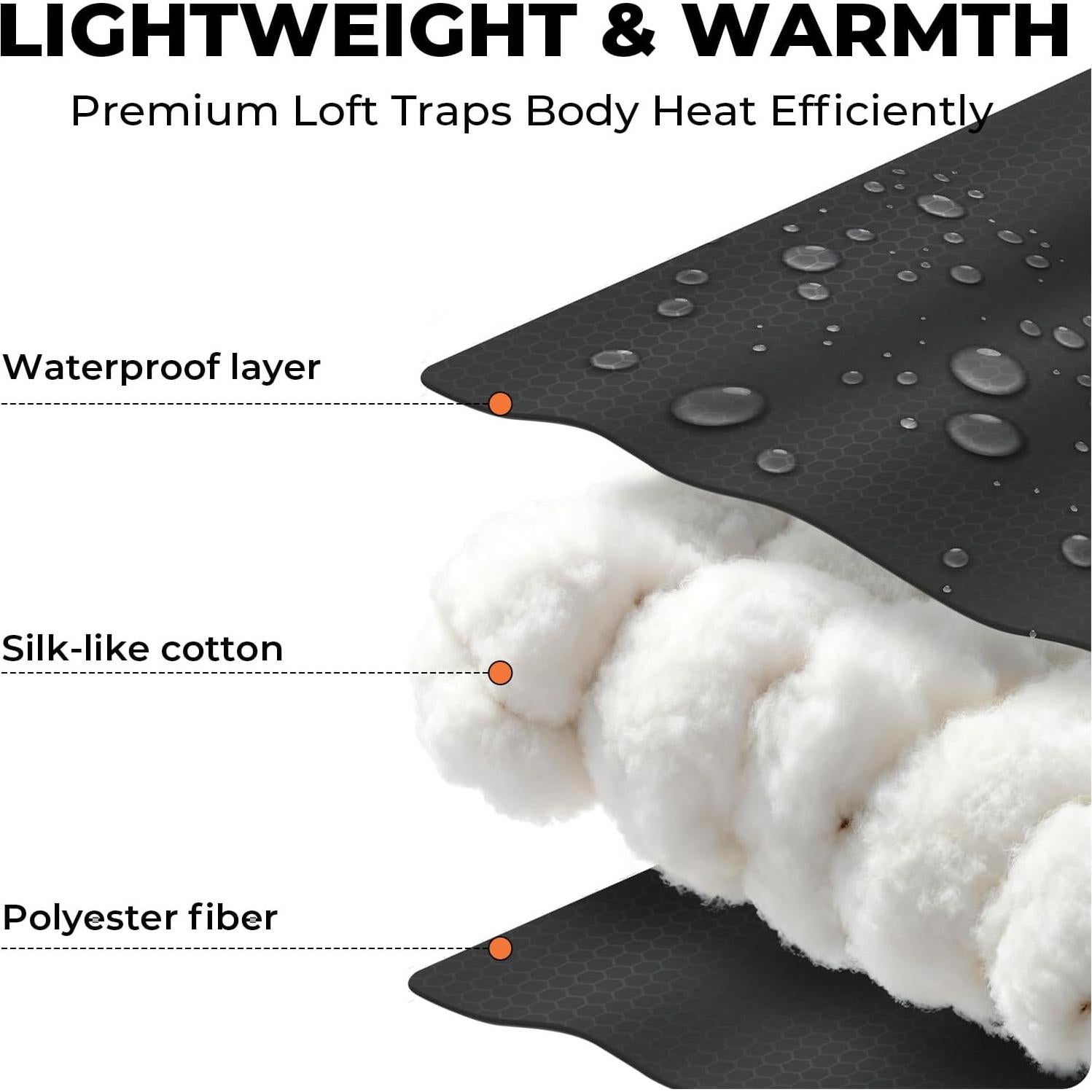 Saco de dormir TANSTRIDER 220x80 cm para camping y senderismo