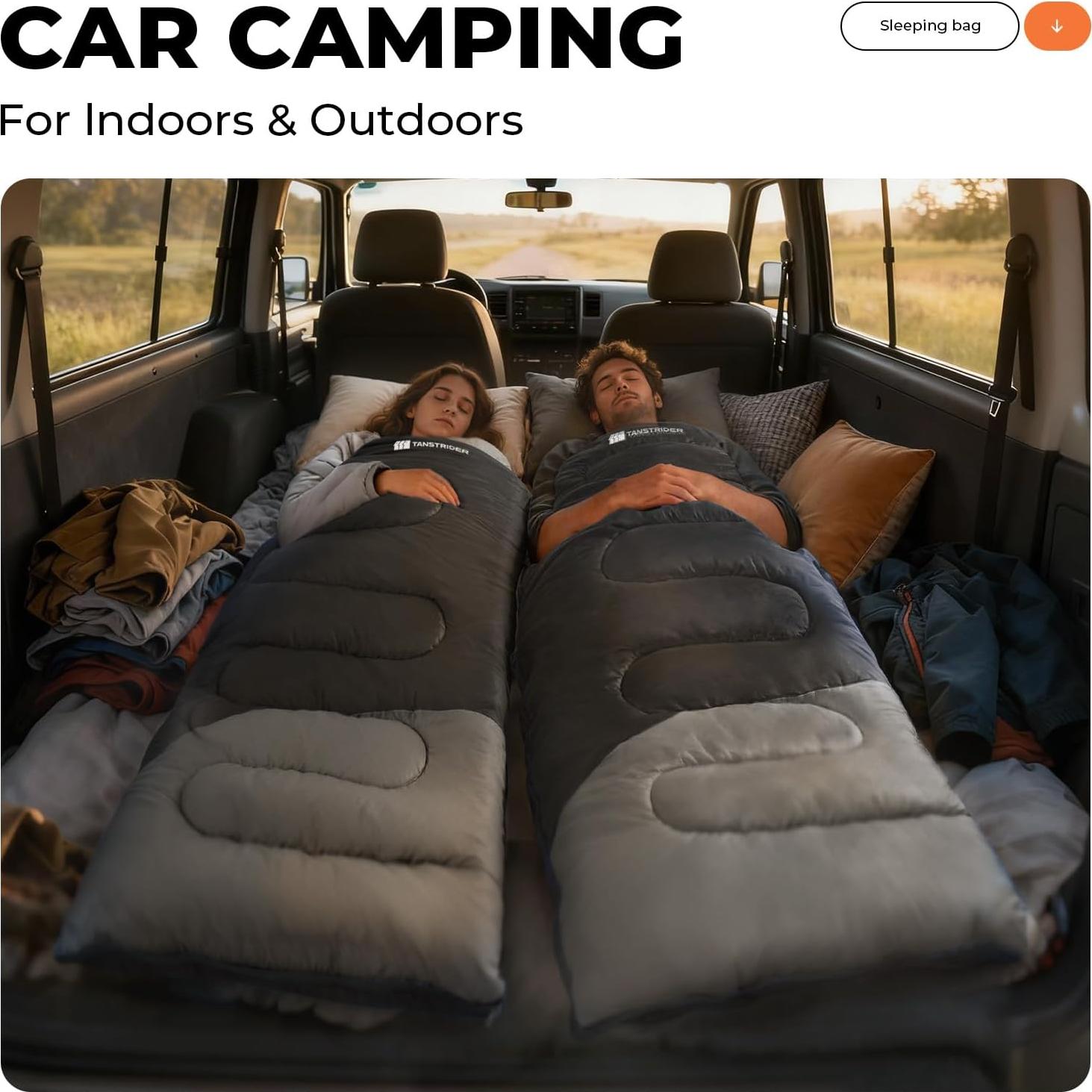Saco de dormir TANSTRIDER 220x80 cm para camping y senderismo