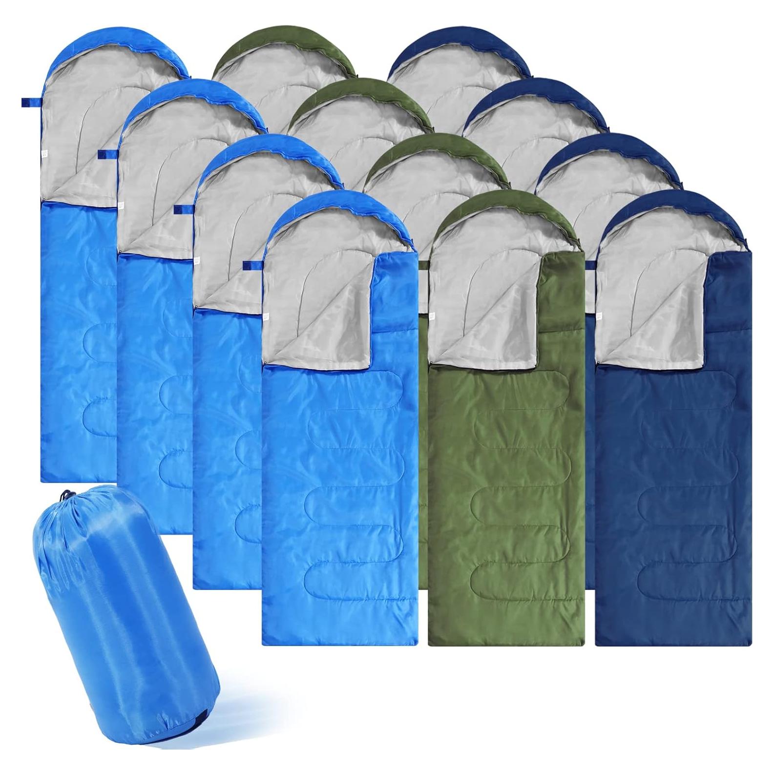 Junkin 12 Pcs Bolsa de Dormir Impermeable 210x75cm Camping
