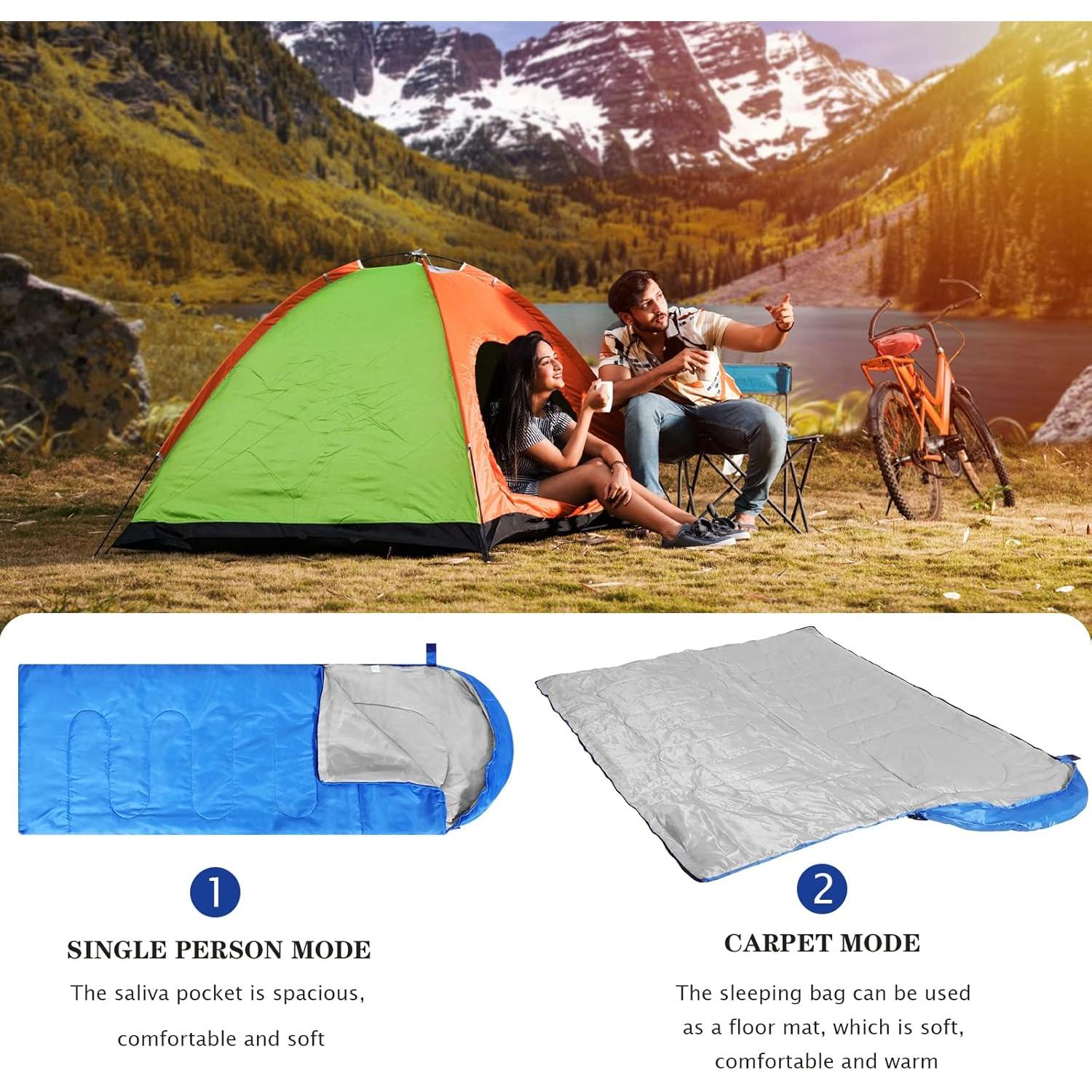 Junkin 12 Pcs Bolsa de Dormir Impermeable 210x75cm Camping