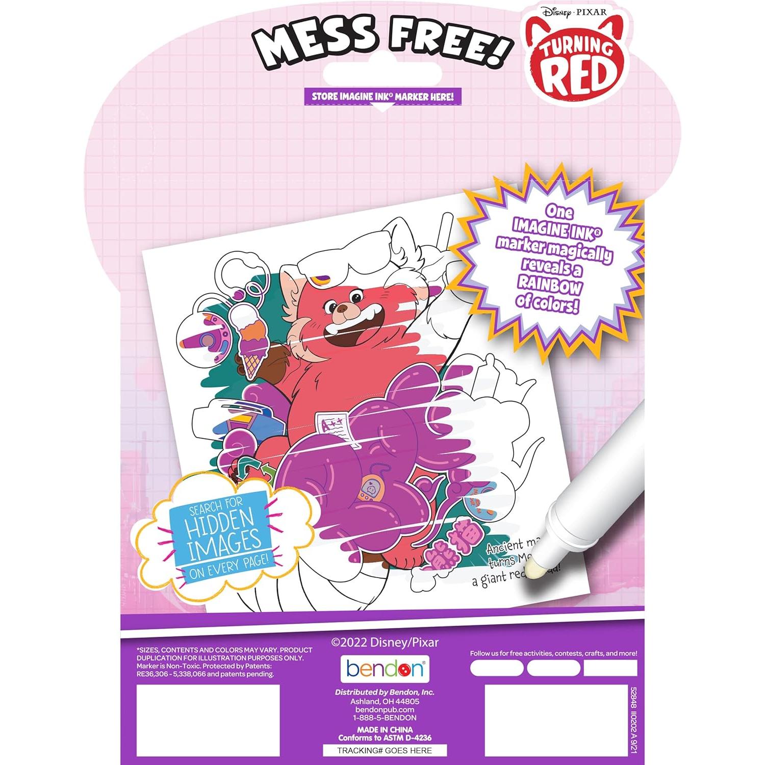 Libro de Colorear Disney Pixar Turning Red 20 Páginas con Marcador