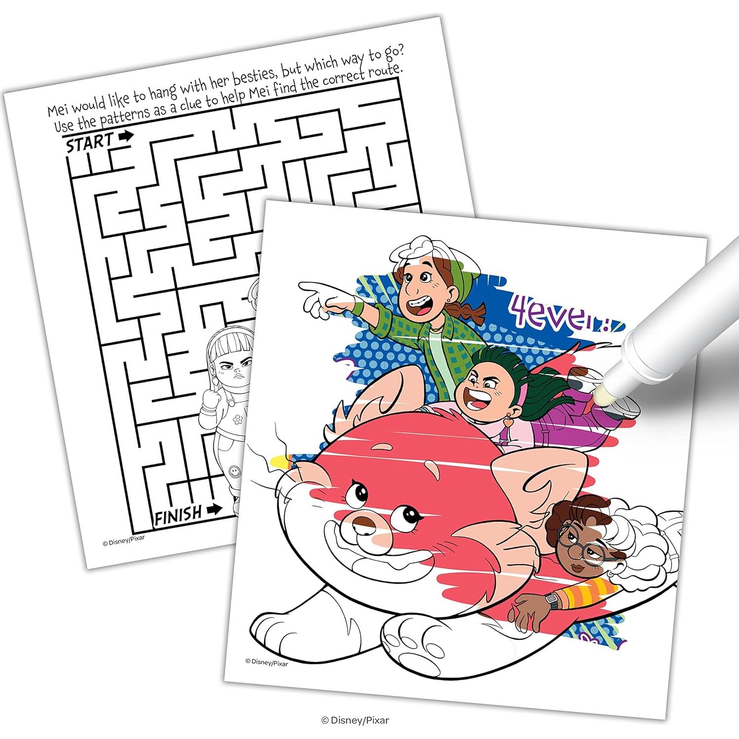 Libro de Colorear Disney Pixar Turning Red 20 Páginas con Marcador