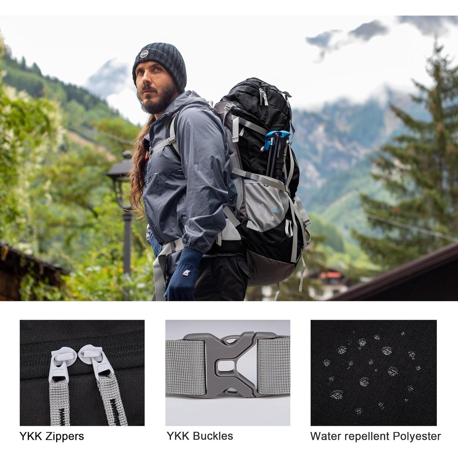 Mochila de Senderismo MOUNTAINTOP 70L con Marco Interno y Funda