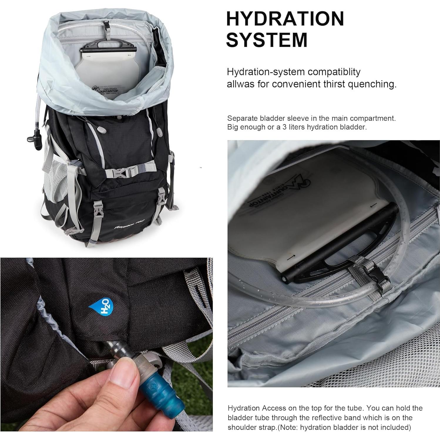 Mochila de Senderismo MOUNTAINTOP 70L con Marco Interno y Funda